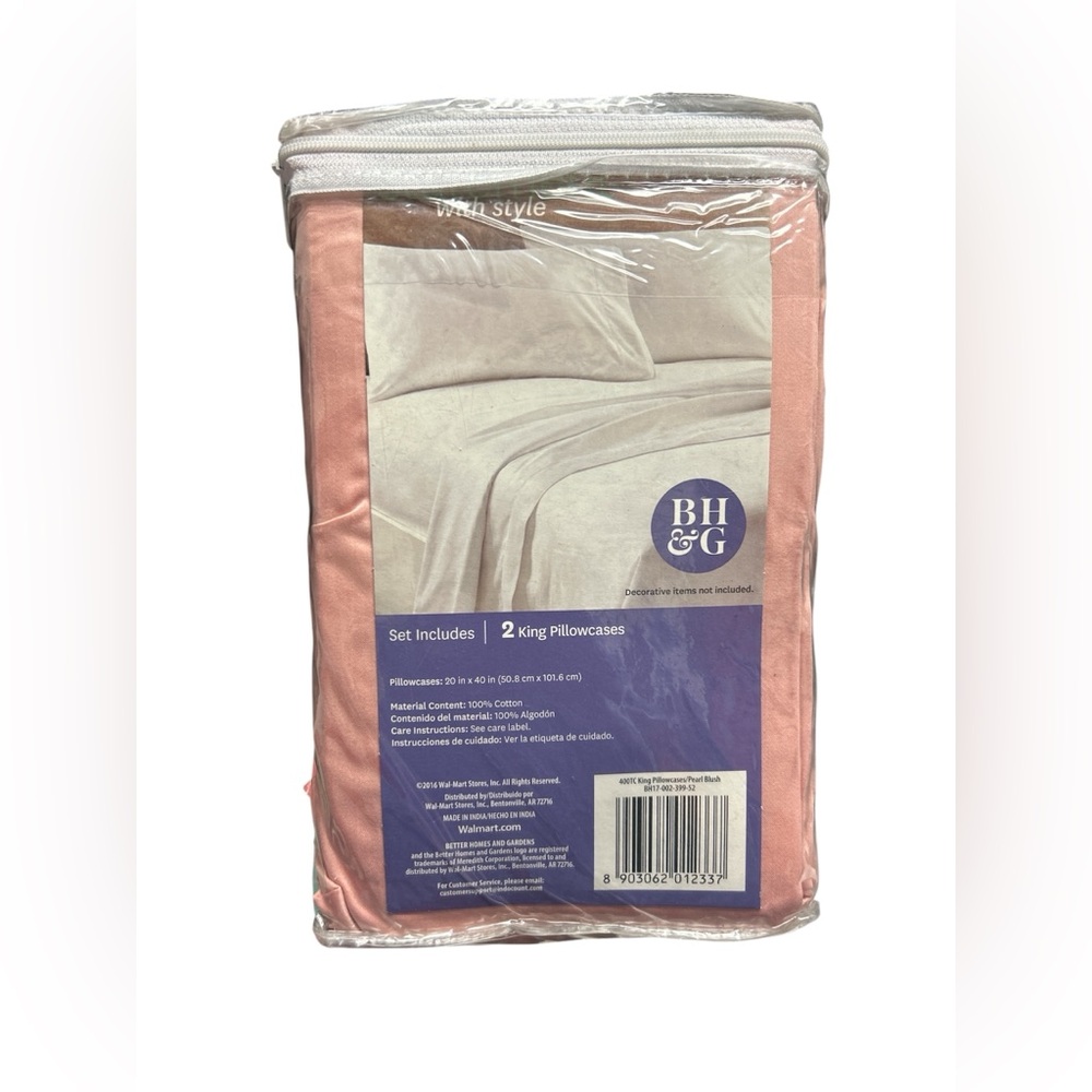 Better Homes And Gardens Blush King Pillowcase Set - Picture 1 of 3
